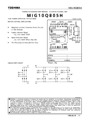 Datasheet MIG10Q805H производства Toshiba