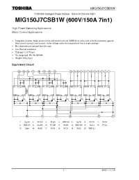 Datasheet MIG150J7CSB1W manufacturer Toshiba