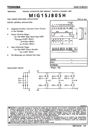 Datasheet MIG15J805H manufacturer Toshiba