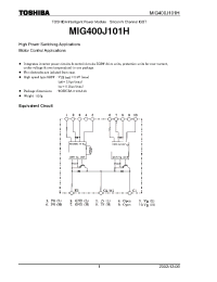 Datasheet MIG400J101H производства Toshiba