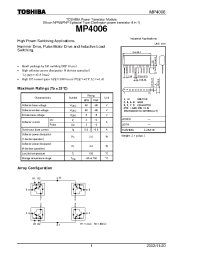 Datasheet MP4006 manufacturer Toshiba
