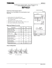 Datasheet MP4021 manufacturer Toshiba