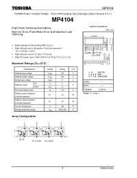 Datasheet MP4104 manufacturer Toshiba