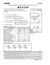 Datasheet MP4208 manufacturer Toshiba