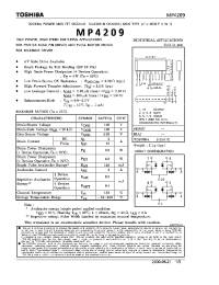 Datasheet MP4209 manufacturer Toshiba