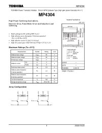 Datasheet MP4304 manufacturer Toshiba