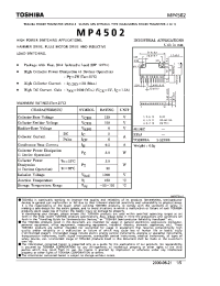 Datasheet MP4502 manufacturer Toshiba