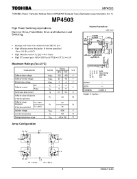 Datasheet MP4503 manufacturer Toshiba