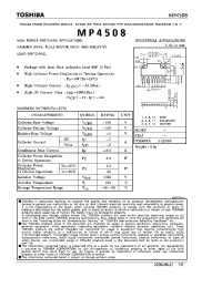Datasheet MP4508 manufacturer Toshiba