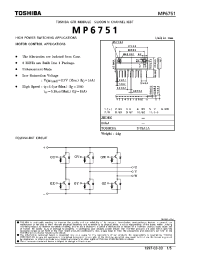 Datasheet MP6751 производства Toshiba