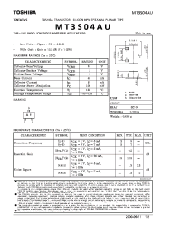 Datasheet MT3S04AU manufacturer Toshiba