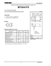 Datasheet MT3S41FS производства Toshiba