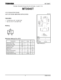 Datasheet MT3S45T manufacturer Toshiba