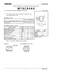 Datasheet MT6C04AE manufacturer Toshiba