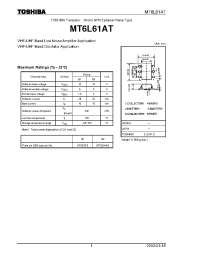 Datasheet MT6L61AT manufacturer Toshiba