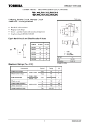 Datasheet RN1304 manufacturer Toshiba