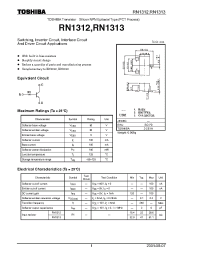 Datasheet RN1313 manufacturer Toshiba