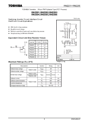 Datasheet RN2203 manufacturer Toshiba