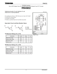 Datasheet RN4902 manufacturer Toshiba