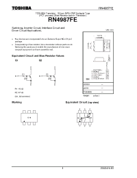 Datasheet RN4987FE производства Toshiba