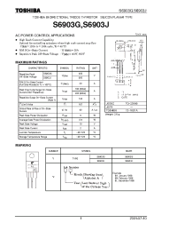 Datasheet S6903G manufacturer Toshiba