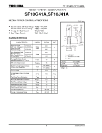 Datasheet SF10J41A manufacturer Toshiba