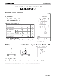 Datasheet SSM3K09FU manufacturer Toshiba