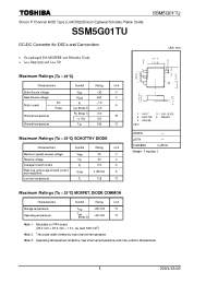 Datasheet SSM5G01TU производства Toshiba
