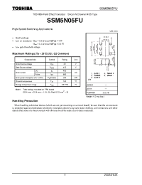 Datasheet SSM5N05FU manufacturer Toshiba