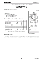 Datasheet SSM6P09FU производства Toshiba