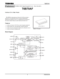 Datasheet T6B70AF manufacturer Toshiba