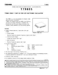 Datasheet T7980S manufacturer Toshiba