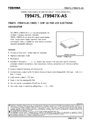 Datasheet T9947S manufacturer Toshiba