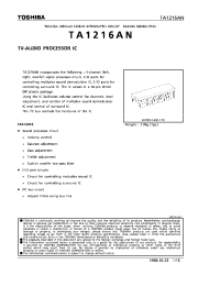 Datasheet TA1216 производства Toshiba