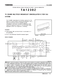 Datasheet TA1230Z manufacturer Toshiba