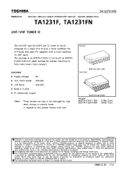 Datasheet TA1231 manufacturer Toshiba