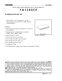 Datasheet TA1243CF manufacturer Toshiba