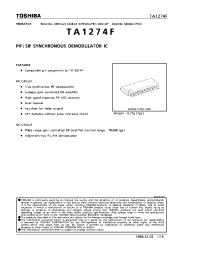 Datasheet TA1274F manufacturer Toshiba