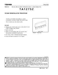 Datasheet TA1275Z manufacturer Toshiba