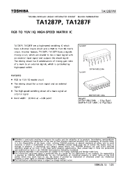 Datasheet TA1287F manufacturer Toshiba