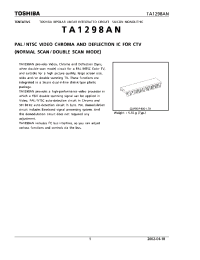 Datasheet TA1298AN manufacturer Toshiba