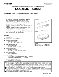 Datasheet TA2026 manufacturer Toshiba