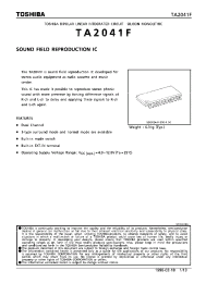 Datasheet TA2041 manufacturer Toshiba