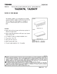 Datasheet TA2047N manufacturer Toshiba