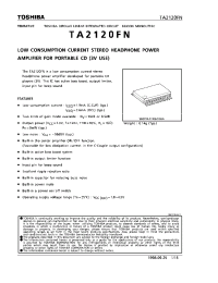 Datasheet TA2120FN производства Toshiba