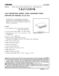 Datasheet TA2120FN manufacturer Toshiba