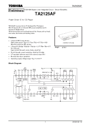 Datasheet TA2125AF manufacturer Toshiba