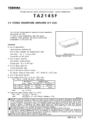 Datasheet TA2145F manufacturer Toshiba