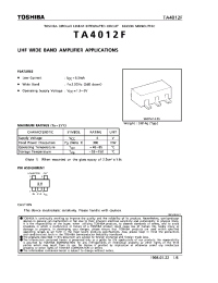 Datasheet TA4012F manufacturer Toshiba
