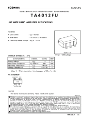 Datasheet TA4012FU производства Toshiba